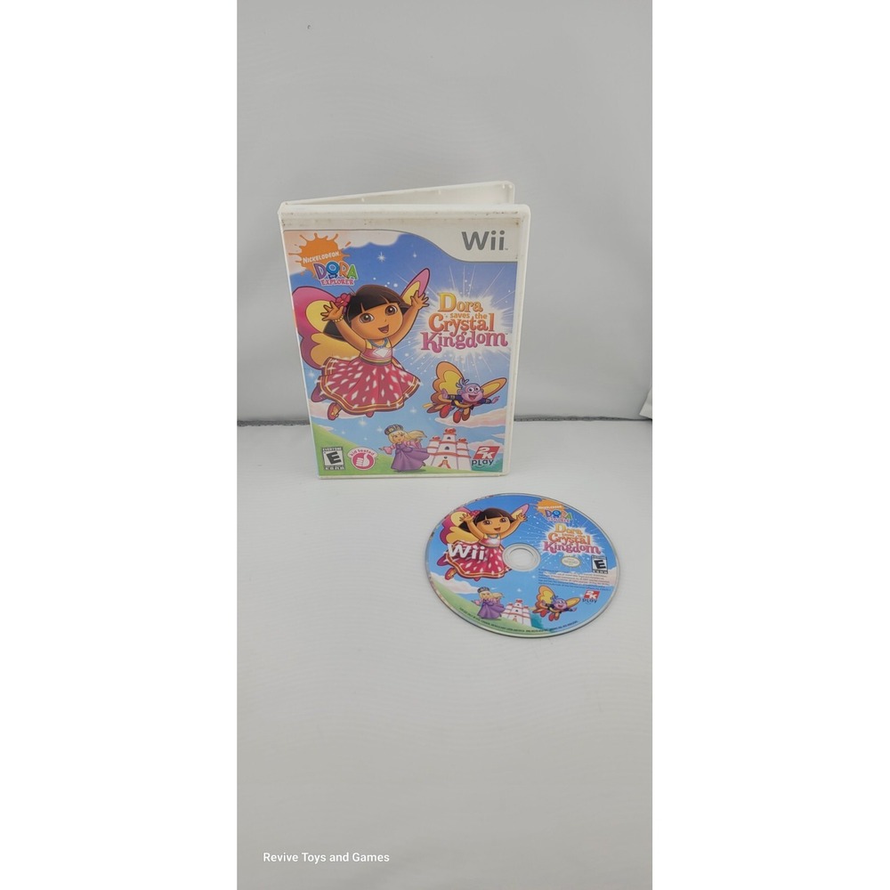Dora the Explorer Dora Saves the Crystal Kingdom (Wii, 2008) Game & Case Tested